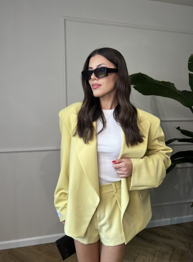 Marynarka oversize Chiara lemon yellow
